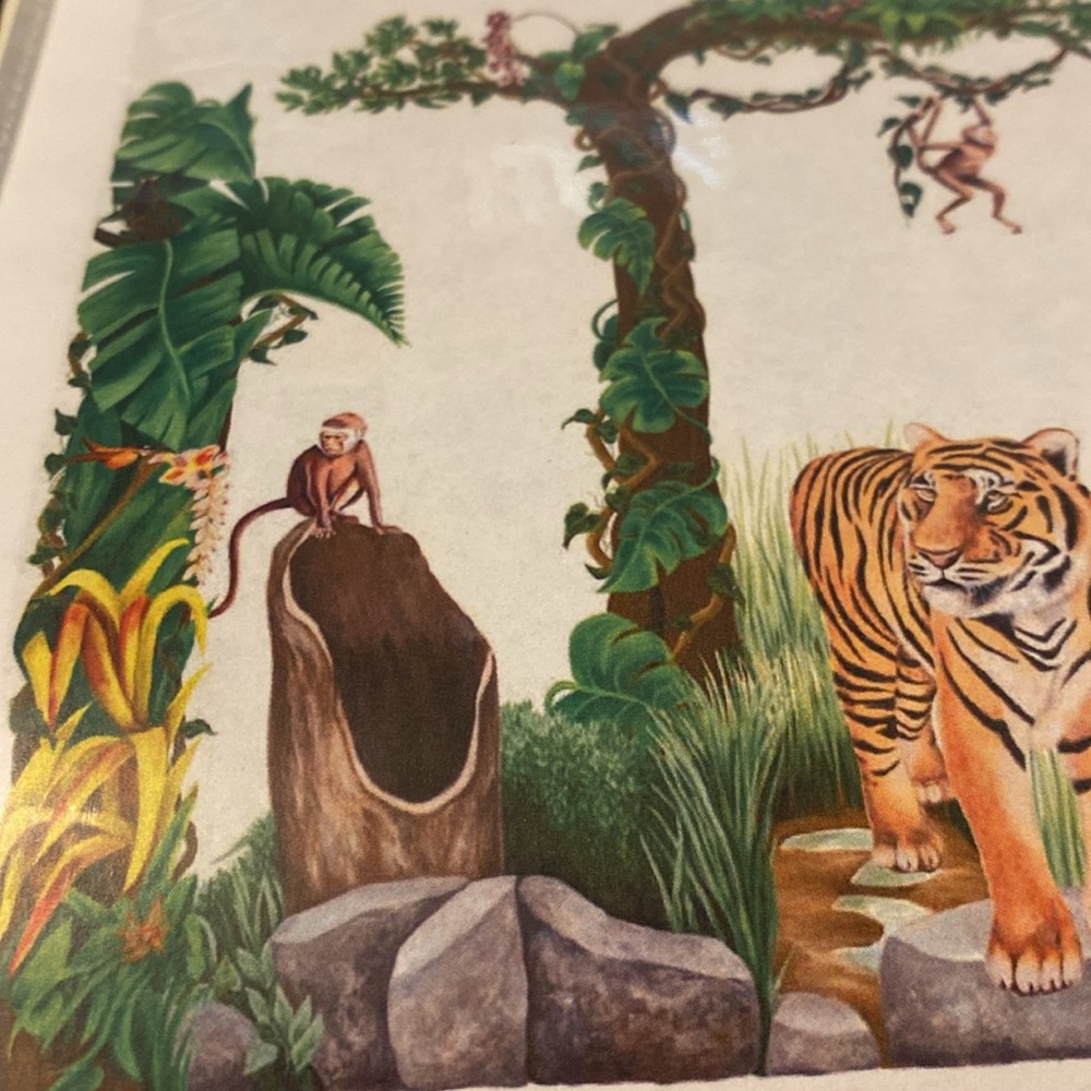 Tatouage Jungle Door Frame Rub on Mural